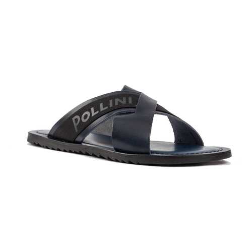 Шлепанцы мужские Pollini SB28021GOAUK0753 синие 44 RU в ТВОЕ