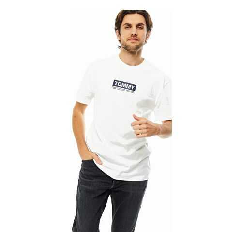 Футболка мужская Tommy Jeans DM0DM08364 YBR белая S в ТВОЕ