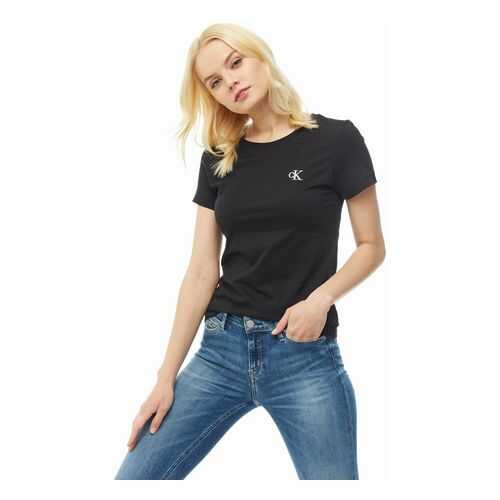 Футболка женская Calvin Klein Jeans J20J212883.BAE0 черная XS в ТВОЕ