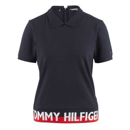 Поло женское Tommy Hilfiger WW0WW28005 синее M в ТВОЕ